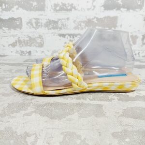 NEW Draper James Ellie Summer in Plaid Yellow Sandals K187